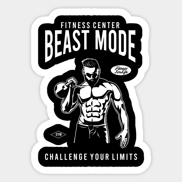 Best Mode On - Gym Training Shirt Sticker by Scipio